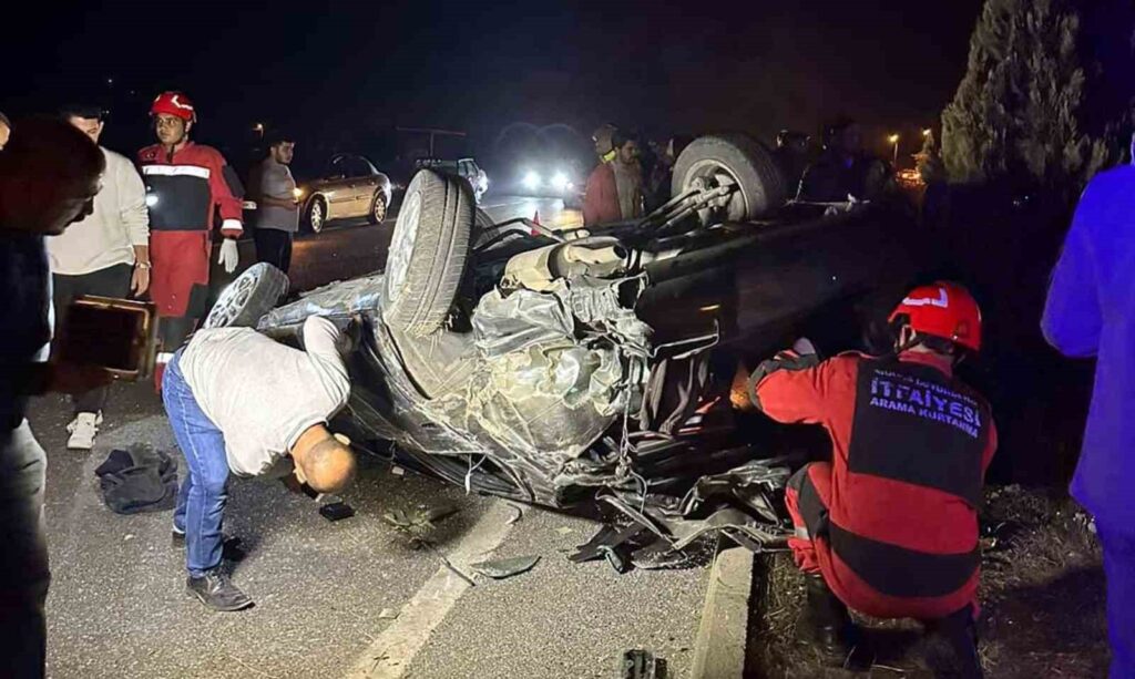 Takla Atan Araçta Sürücü Hafi̇f Yaralandı