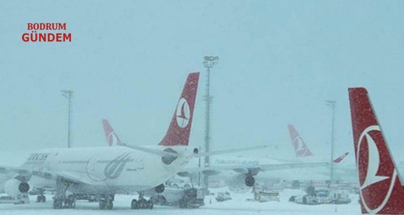 Havayollarında Kar Engeli THY ve AJet 103 Seferi İptal Etti
