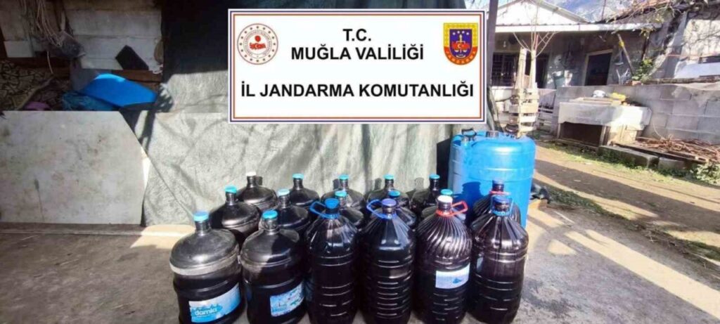 Yeni yıl öncesi 1 ton 235 litre kaçak içki ele geçirildi