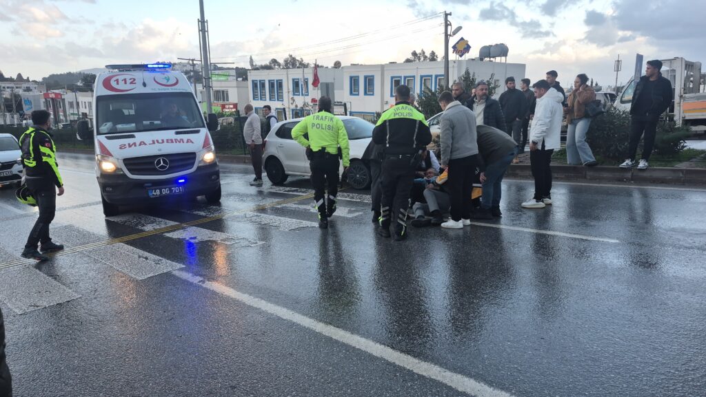 Aracın çarptığı yaya yaralandı