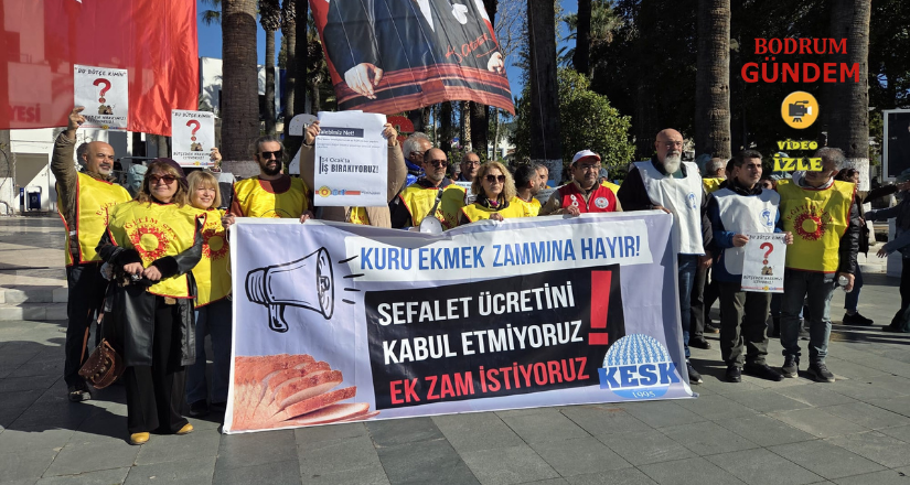 Bodrum’da iş bırakma eylemi
