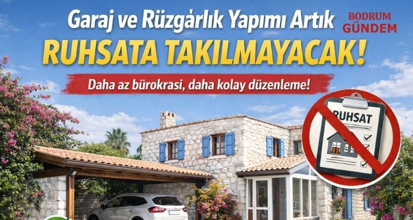 Garaj ve rüzgârlık yapımı artık ruhsata takılmayacak