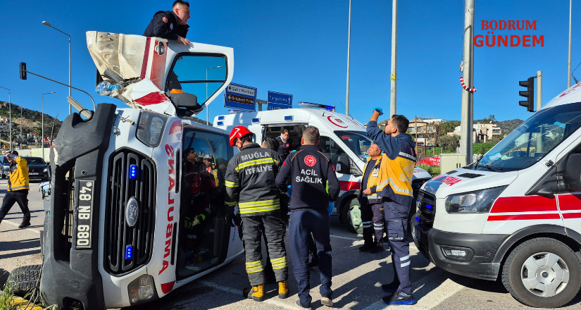 Bodrum’da Ambulans Kazası: 4 Yaralandı