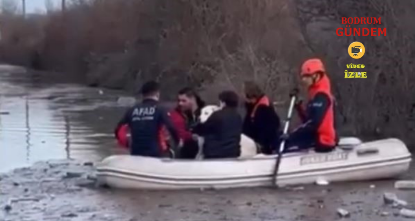 Dere yatağında mahsur kalan 5 kişi kurtarıldı