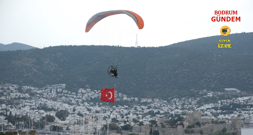 Bodrum Semalarında Dev Türk Bayrağı