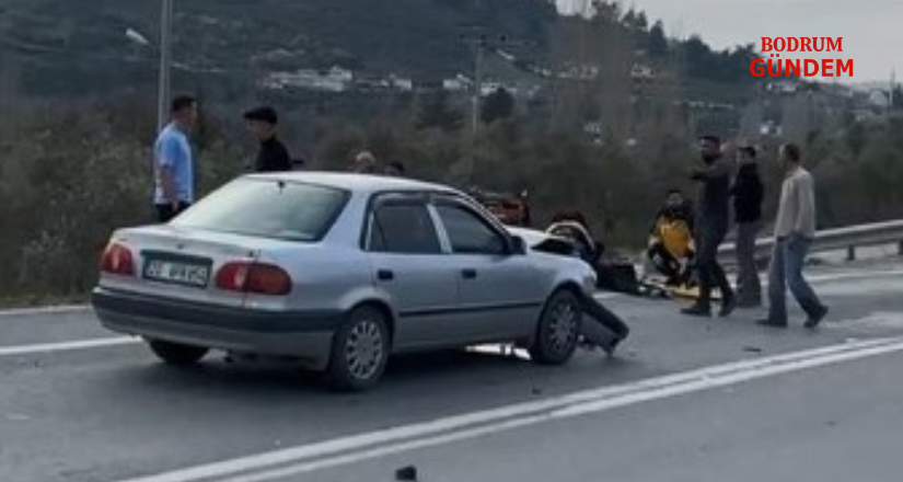 Elektrikli Motosiklete Otomobil Çarptı
