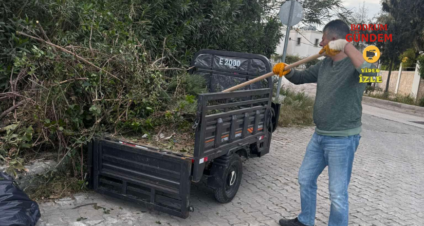 Ortakent’te sahil şeridinde kaldırım işgali iddiası